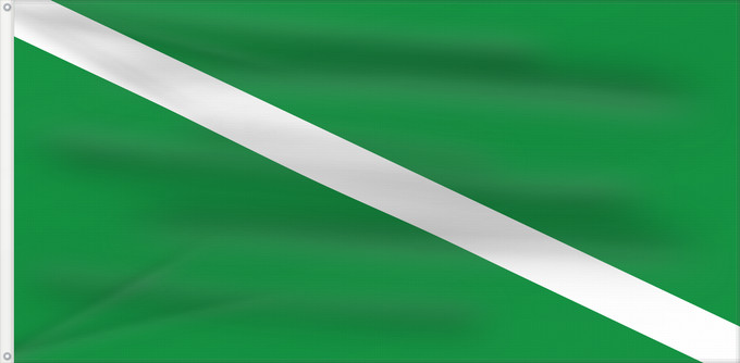 Bandera, con dos ojales metálicos y lado del asta reforzado: Chachagüí  Nariño	Chachagüí (Nariño)	Municipio de Chachagüí  Nariño