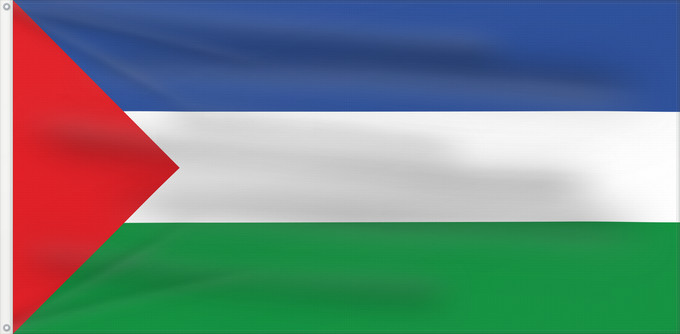Flag, with two metal eyelets and reinforced hoist: Chigorodó Antioquia Chigorodó (Antioquia) Municipio de Chigorodó Antioquia