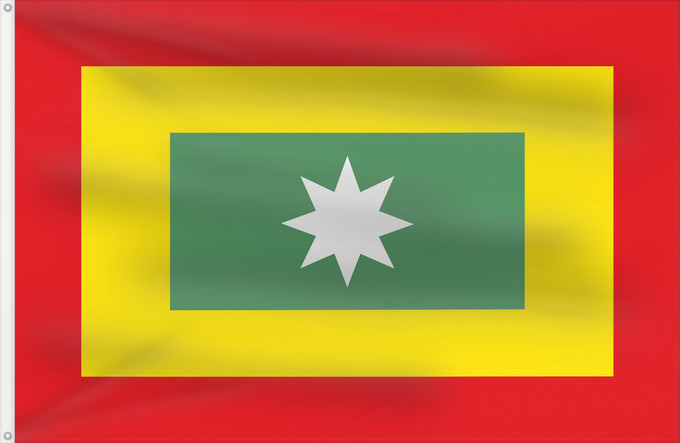 Flagge, mit zwei Metallösen und verstärktem Besatzband: El Carmen de Bolívar  Bolívar	El Carmen de Bolívar	Municipio de El Camen de Bolívar  Bolívar