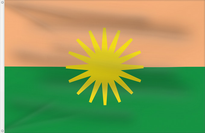 Flagge, mit zwei Metallösen und verstärktem Besatzband: El Dorado Meta El Dorado (Meta) Municipio de El Dorado Meta