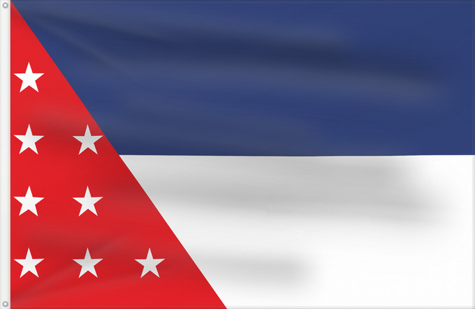 Flagge, mit zwei Metallösen und verstärktem Besatzband: Gama  Cundinamarca	Gama (Cundinamarca)	Municipio de Gama  Cundinamarca