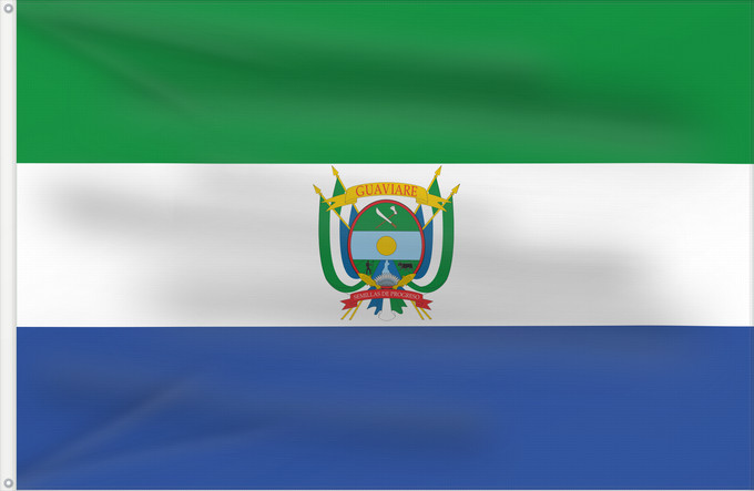 Flagge, mit zwei Metallösen und verstärktem Besatzband: Guaviare	Colombian Guaviare Department	Department colombien de Guaviare	Guaviare, Colombia	Kolombianischen Departamentos Guaviare	Het Colombiaanse departement Guaviare