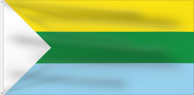Flagge, mit zwei Metallösen und verstärktem Besatzband: Hispania  Antioquia	Hispania (Antioquia)	Municipio de Hispania  Antioquia