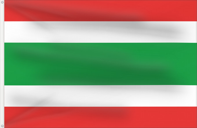 Bandera, con dos ojales metálicos y lado del asta reforzado: Jardín  Antioquia	Jardín (Antioquia)	Municipio de Jardín  Antioquia