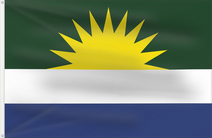 Bandera, con dos ojales metálicos y lado del asta reforzado: La Gloria  Cesar	La Gloria (Cesar)	Municipio de La Gloria  Cesar