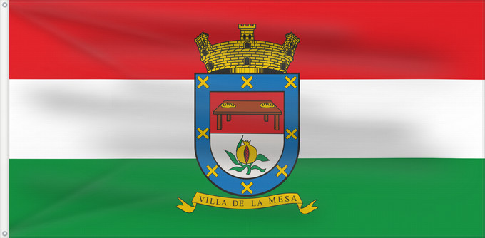 Flagge, mit zwei Metallösen und verstärktem Besatzband: La Mesa Cundinamarca La Mesa (Cundinamarca) Municipio de La Mesa Cundinamarca