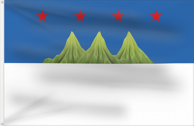 Flagge, mit zwei Metallösen und verstärktem Besatzband: La Plata Huila La Plata (Huila) Municipio de La Plata Huila
