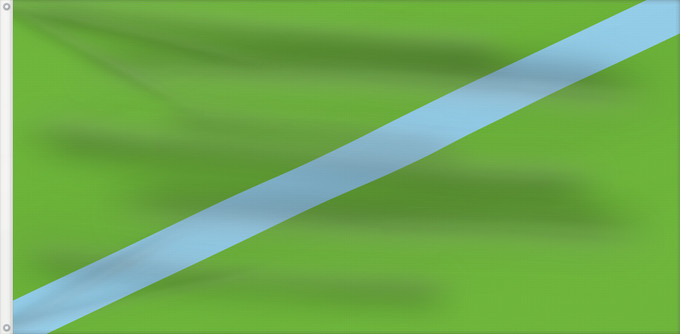 Bandera, con dos ojales metálicos y lado del asta reforzado: La Vega  Cauca	La Vega (Cauca)	Municipio de La Vega  Cauca