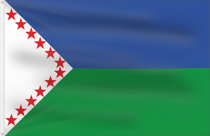 Flagge, mit zwei Metallösen und verstärktem Besatzband: Labranzagrande  Boyacá	Labranzagrande (Boyacá)	Municipio de Labranzagrande  Boyacá