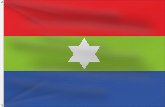 Flagge, mit zwei Metallösen und verstärktem Besatzband: Maicao  La Guajira	Maicao	Municipio de Maicao  La Guajira