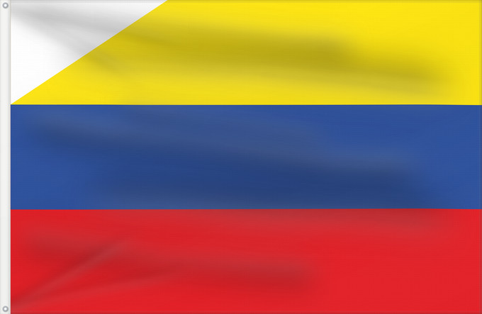 Bandera, con dos ojales metálicos y lado del asta reforzado: Manatí  Atlántico	Manatí (Atlántico)	Municipio de Manatí  Atlántico