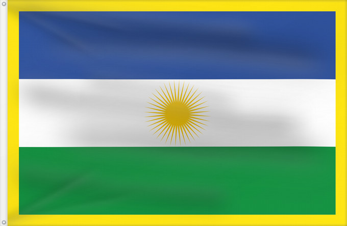 Flagge, mit zwei Metallösen und verstärktem Besatzband: Mocoa  Putumayo	Mocoa (Putumayo)	Municipio de Mocoa  Putumayo
