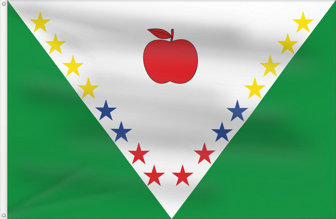 Flagge, mit zwei Metallösen und verstärktem Besatzband: Nuevo Colón  Boyacá	Nuevo Colón (Boyacá)	Municipio de Nuevo Colón  Boyacá