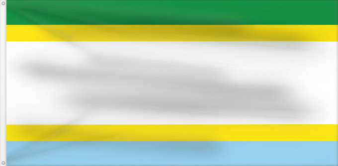 Flagge, mit zwei Metallösen und verstärktem Besatzband: Puerto Concordia  Meta	Puerto Concordia (Meta)	Municipio de Puerto Concordia  Meta