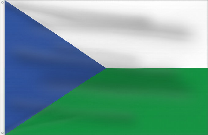 Flagge, mit zwei Metallösen und verstärktem Besatzband: Puerto Rondón  Arauca	Puerto Rondón (Arauca)	Municipio de Puerto Rondón  Arauca