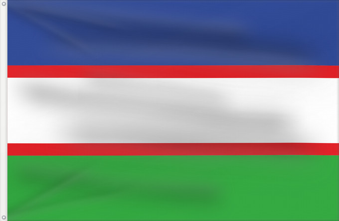 Flagge, mit zwei Metallösen und verstärktem Besatzband: Santiago de Cali	Santiago de Cali, Colombia