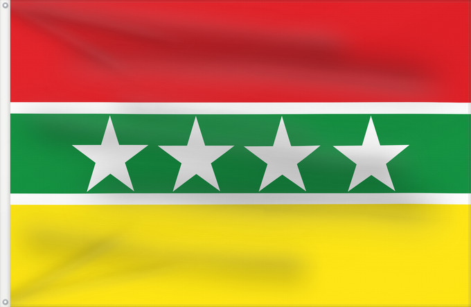 Bandera, con dos ojales metálicos y lado del asta reforzado: Tello  Huila	Tello (Huila)	Municipio de Tello  Huila