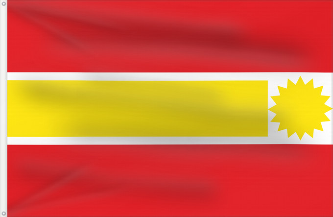 Flagge, mit zwei Metallösen und verstärktem Besatzband: Topaipí  Cundinamarca	Topaipí (Cundinamarca)	Municipio de Topaipí  Cundinamarca