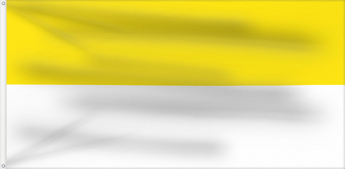 Flagge, mit zwei Metallösen und verstärktem Besatzband: Uribia  La Guajira	Uribia (La Guajira)	Municipio de Uribia  La Guajira