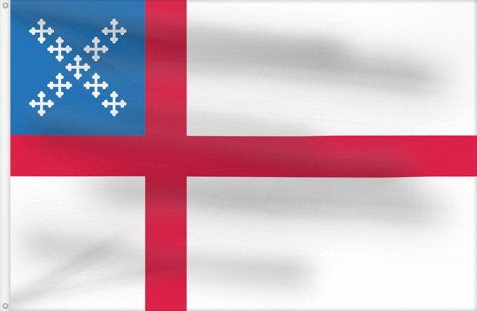 Flagge, mit zwei Metallösen und verstärktem Besatzband: US Episcopal Church	Episcopal Church in the United States of America	L Église épiscopale des États-Unis d Amérique	Iglesia episcopal en los Estados Unidos de América	Episkopalkirche der Vereinigten Staaten von Amerika	Chiesa episcopale negli Stati Uniti d
