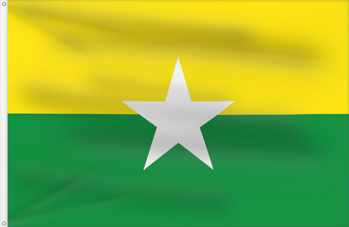 Flagge, mit zwei Metallösen und verstärktem Besatzband: Zarzal  Valle del Cauca	Zarzal (Valle del Cauca)	Municipio de Zarzal  Valle del Cauca