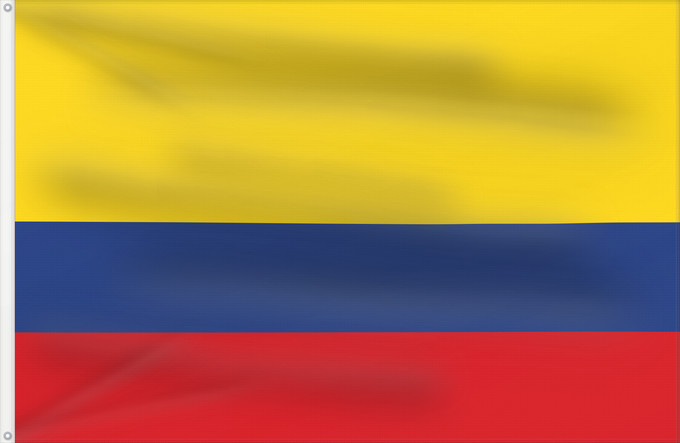 Drapeau, avec deux œillets métalliques et guindant renforcé : Colombia Colombie República de Colombia Kolumbien Colômbia Kolumbii Kolombio Columbiei Флаг Колумбии Štátna vlajka Kolumbie Kolumbije Colombias Kolombiya