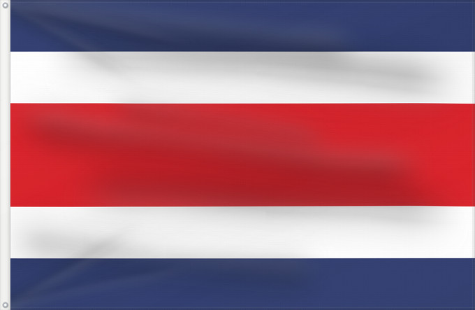 Flagge, mit zwei Metallösen und verstärktem Besatzband: Costa Rica Costa Rica sin armas Costa Ricas Costarica Banniel Costa Rica Kostariko Costa Ricako bandera Costa Rican Kostarika Pāmitl Necuiltōnolhuēyātēnco Kustarika unanchan Флаг Коста-Рики Kostarike