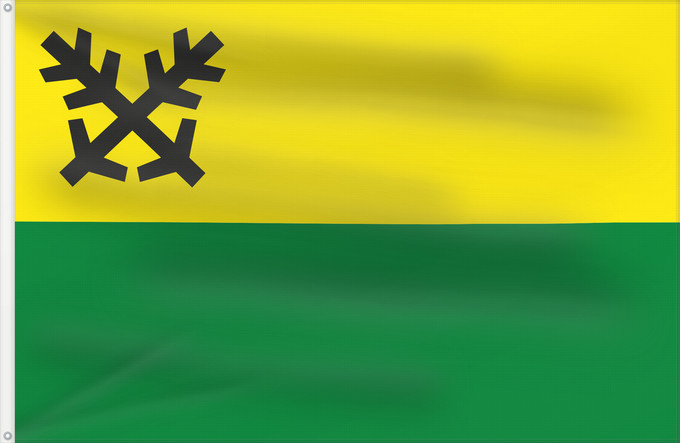 Flag, with two metal eyelets and reinforced hoist: Batnovice Municipal flag of Batňovice village Drapeau municipal de Batňovice Bandera municipal de Batňovice Gemeindeflagge von Batňovice Bandiera municipale di Batňovice Batňovice, okres Trutnov