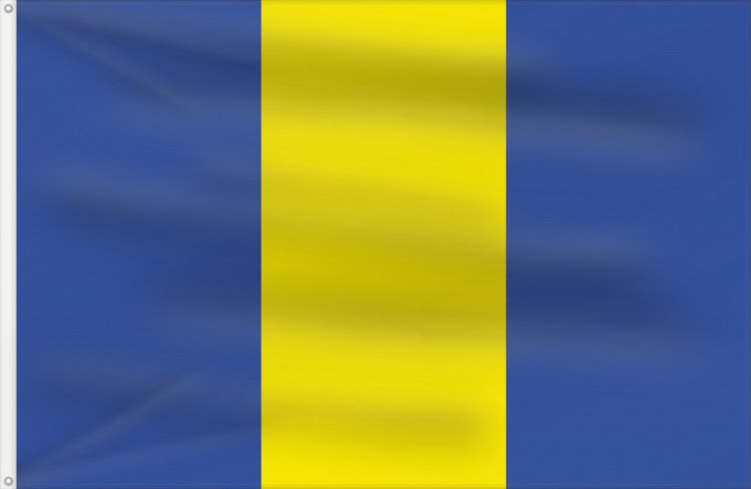 Bandera, con dos ojales metálicos y lado del asta reforzado: Bechyne