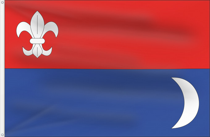 Bandera, con dos ojales metálicos y lado del asta reforzado: Blatnice	Blatnice  Třebíč District , Czech Republic	Blatnice  okres Třebíč