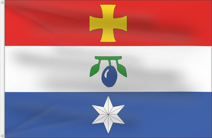 Flag, with two metal eyelets and reinforced hoist: Borotin BK CZ Municipal flag of Borotín village Borotín Borotín, okres Blansko