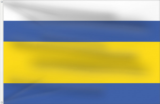 Flag, with two metal eyelets and reinforced hoist: Brehy Břehy Břehy village in Czechia