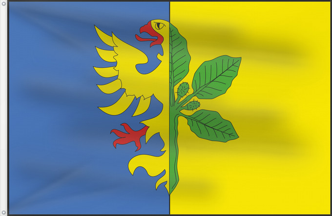 Bandera, con dos ojales metálicos y lado del asta reforzado: Bukovec	Gminy Bukowiec, Powiat Frydek-Mistek	Bukovec  okres Frýdek-Místek