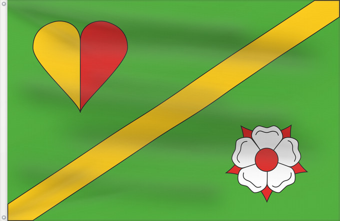 Flag, with two metal eyelets and reinforced hoist: Cenkovice Coat of arms