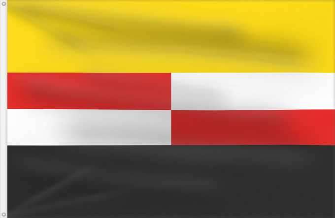 Flag, with two metal eyelets and reinforced hoist: Cerhovice Cerhovice market town Městysu Cerhovice, okres Beroun