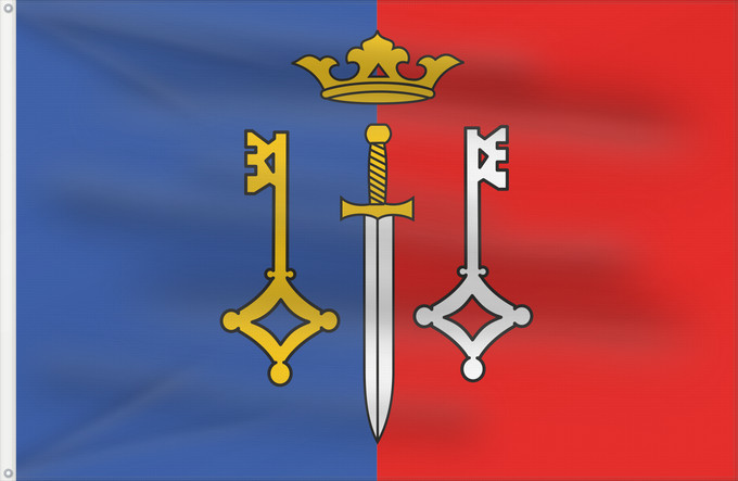 Flag, with two metal eyelets and reinforced hoist: Ceske Petrovice CZ	České Petrovice	Coat of arms