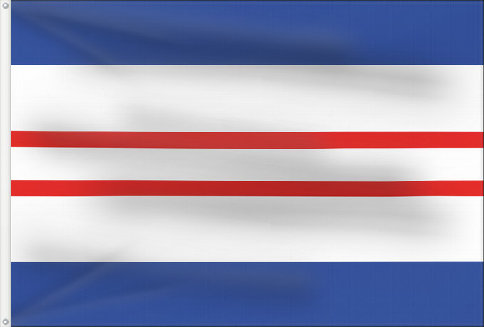 Bandera, con dos ojales metálicos y lado del asta reforzado: Chlumín