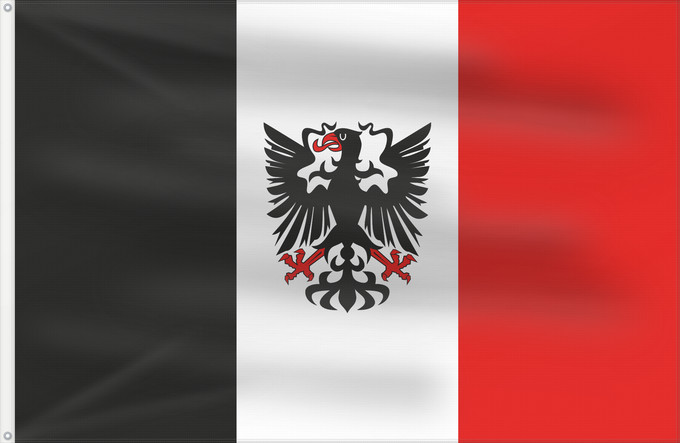 Flag, with two metal eyelets and reinforced hoist: Chrudim CZ Chrudim Města Chrudim List tvoří tři svislé pruhy