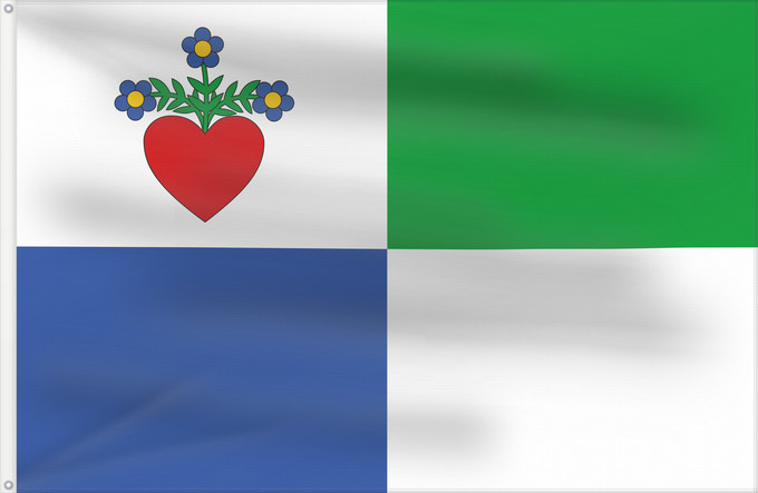 Flag, with two metal eyelets and reinforced hoist: Cotkytle CZ Cotkytle Coat of arms
