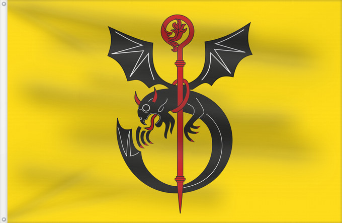 Flag, with two metal eyelets and reinforced hoist: Dlouha Trebova CZ	Dlouhá Třebová	Coat of arms
