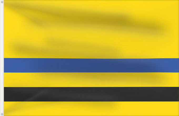 Bandera, con dos ojales metálicos y lado del asta reforzado: Dobrin	Municipal flag of Dobříň village	Dobříň	Dobříň, okres Litoměřice