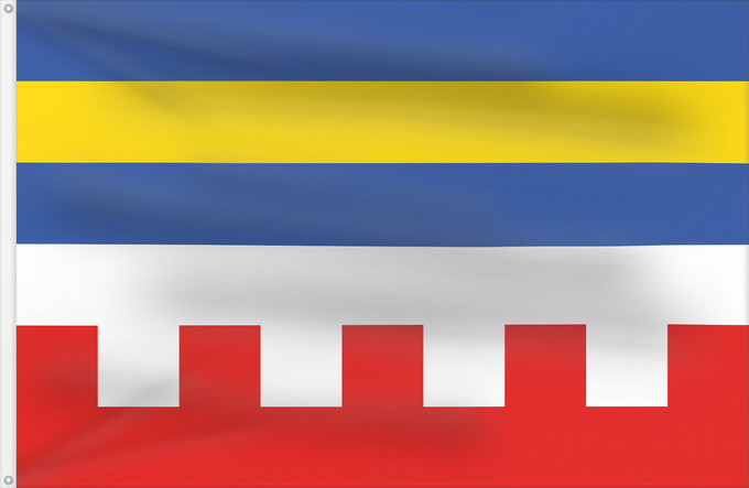 Flag, with two metal eyelets and reinforced hoist: Dolni Slivno Dolní Slivno village in Czechia