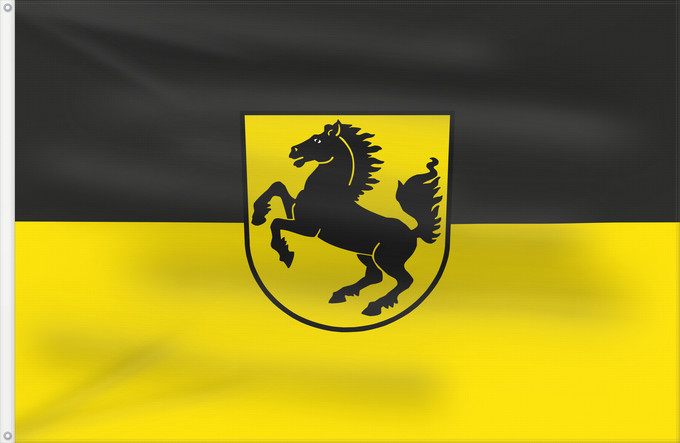 Drapeau, avec deux œillets métalliques et guindant renforcé : Stuttgart, Landeshauptstadt (Region Stuttgart)
