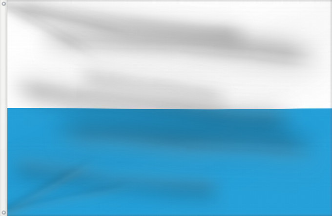 Flagge, mit zwei Metallösen und verstärktem Besatzband: Bayern