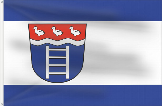 Flag, with two metal eyelets and reinforced hoist: Bad Oeynhausen It is easy to put a border around this flag image