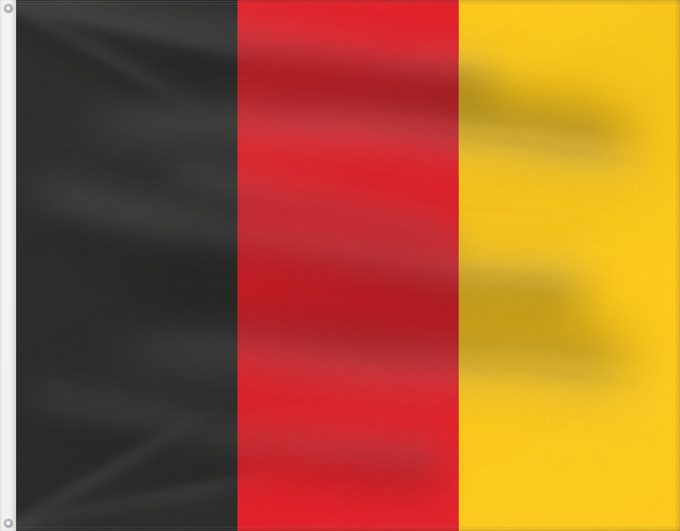 Flag, with two metal eyelets and reinforced hoist: Fürstentum Reuß jüngere Linie Principality of Reuß Younger Line; Ratio 4 5 may also be 5 6 Principauté de Reuss Ligne Jeune (4:5 ou 5:6) Principado de Reuß Línea Joven (4:5 o 5:6) Fürstentums Reuß jüngere Linie; Verhältnis 4 5 Principato di Reuss Line