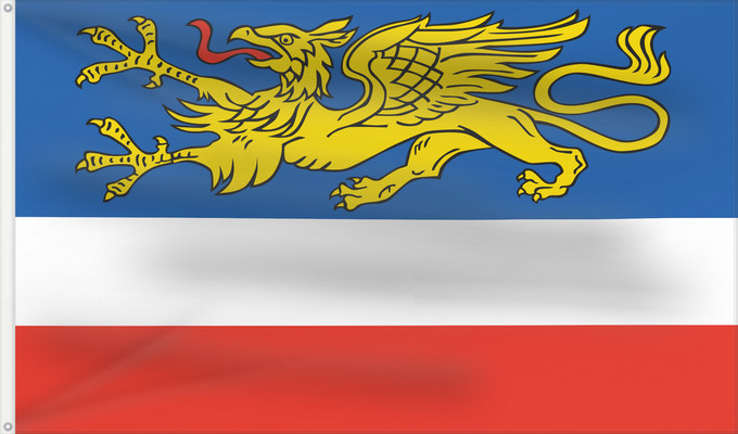 Flag, with two metal eyelets and reinforced hoist: Hansestadt Rostock It is easy to put a border around this flag image Ville de Rostock Rostock Hansestadt Rostock Die Stadtflagge besteht aus drei waagerechten Streifen
