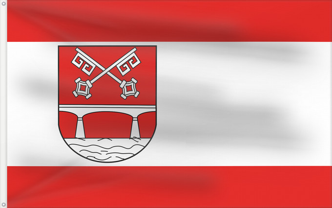 Bandera, con dos ojales metálicos y lado del asta reforzado: Petershagen	It is easy to put a border around this flag image