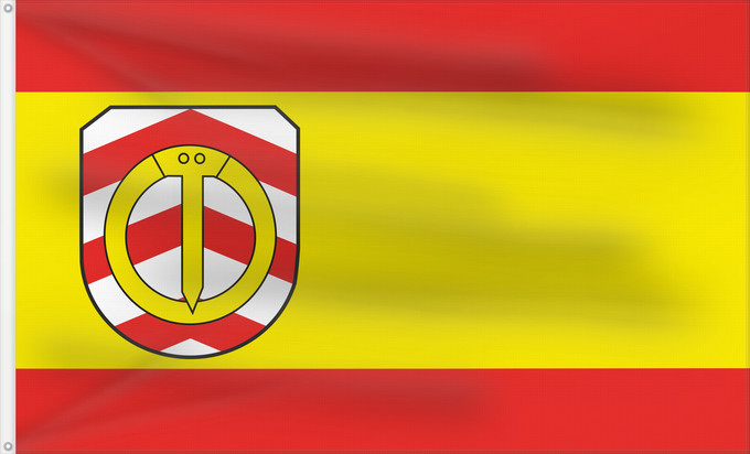 Bandera, con dos ojales metálicos y lado del asta reforzado: Spenge	It is easy to put a border around this flag image	Stadt Spenge, Deutschland