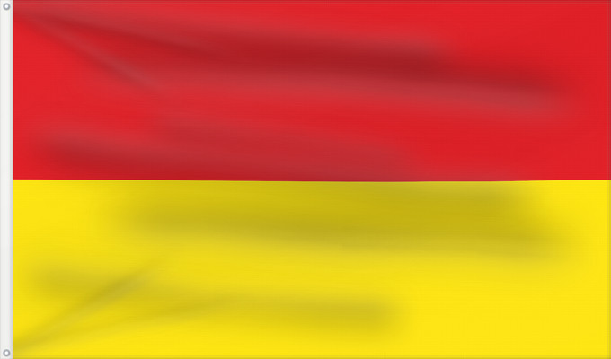Flag, with two metal eyelets and reinforced hoist: Stadt Paderborn It is easy to put a border around this flag image Ville de Paderborn Paderborn Stadt Paderborn Die Flagge der Stadt Paderborn zeigt die Farben Rot und Gold in zwei gleich breiten Längsstreifen